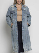 Load image into Gallery viewer, • Cassidy • Jean Trench Coat
